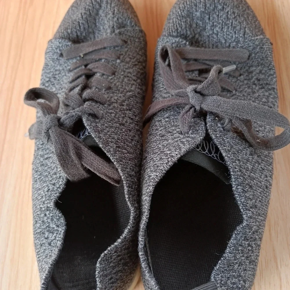 WOOLLOOMOOLOO Darwin Gray Wool Lace Up Sneakers Shoes Size 39 EU 8-8.5 US